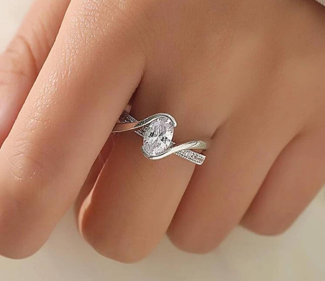 Ring (N) - Zircon gold plated