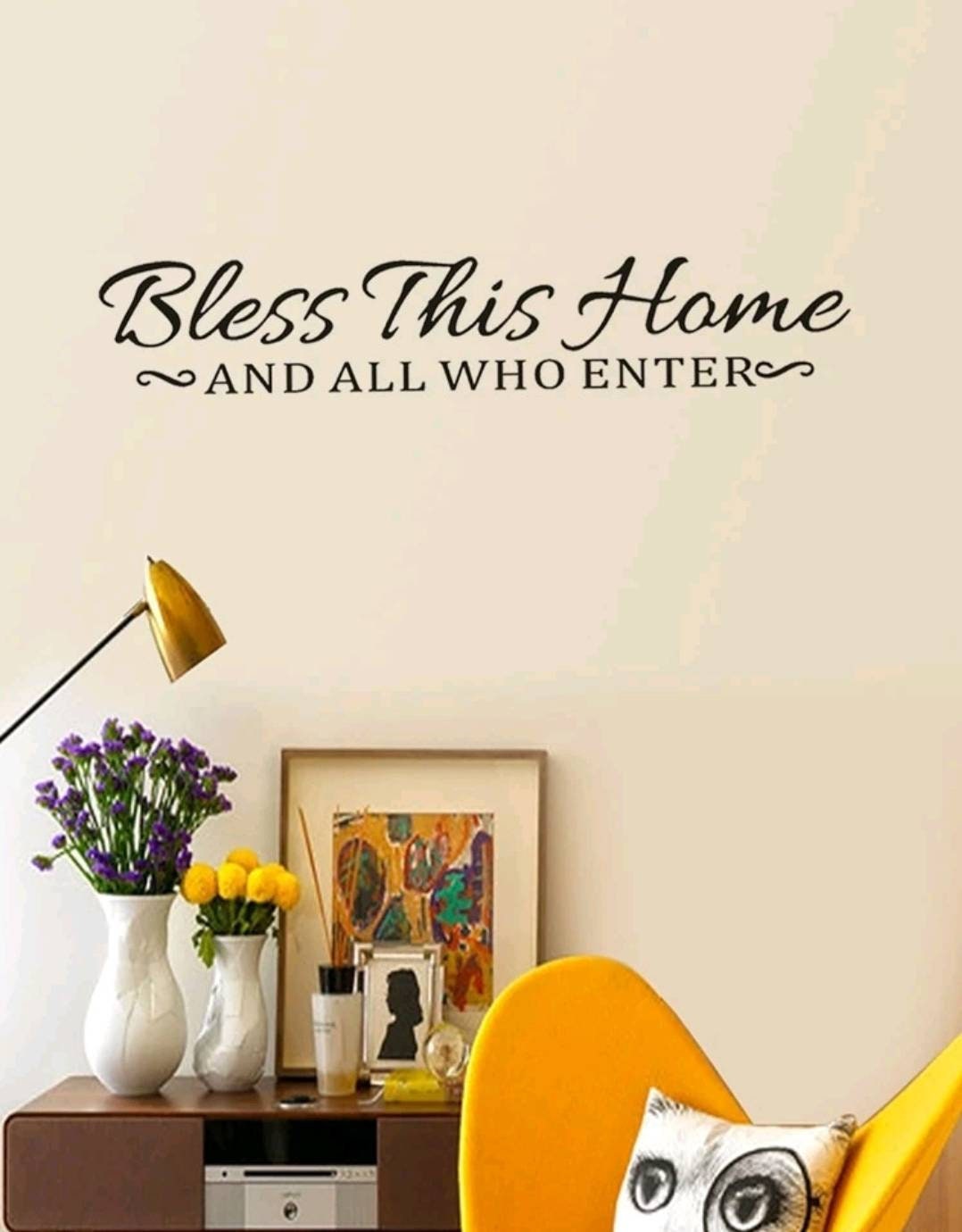 Wall Decal - bless this home and all who enter