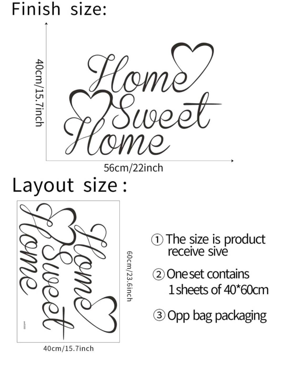 Wall Decal - Home Sweet Home