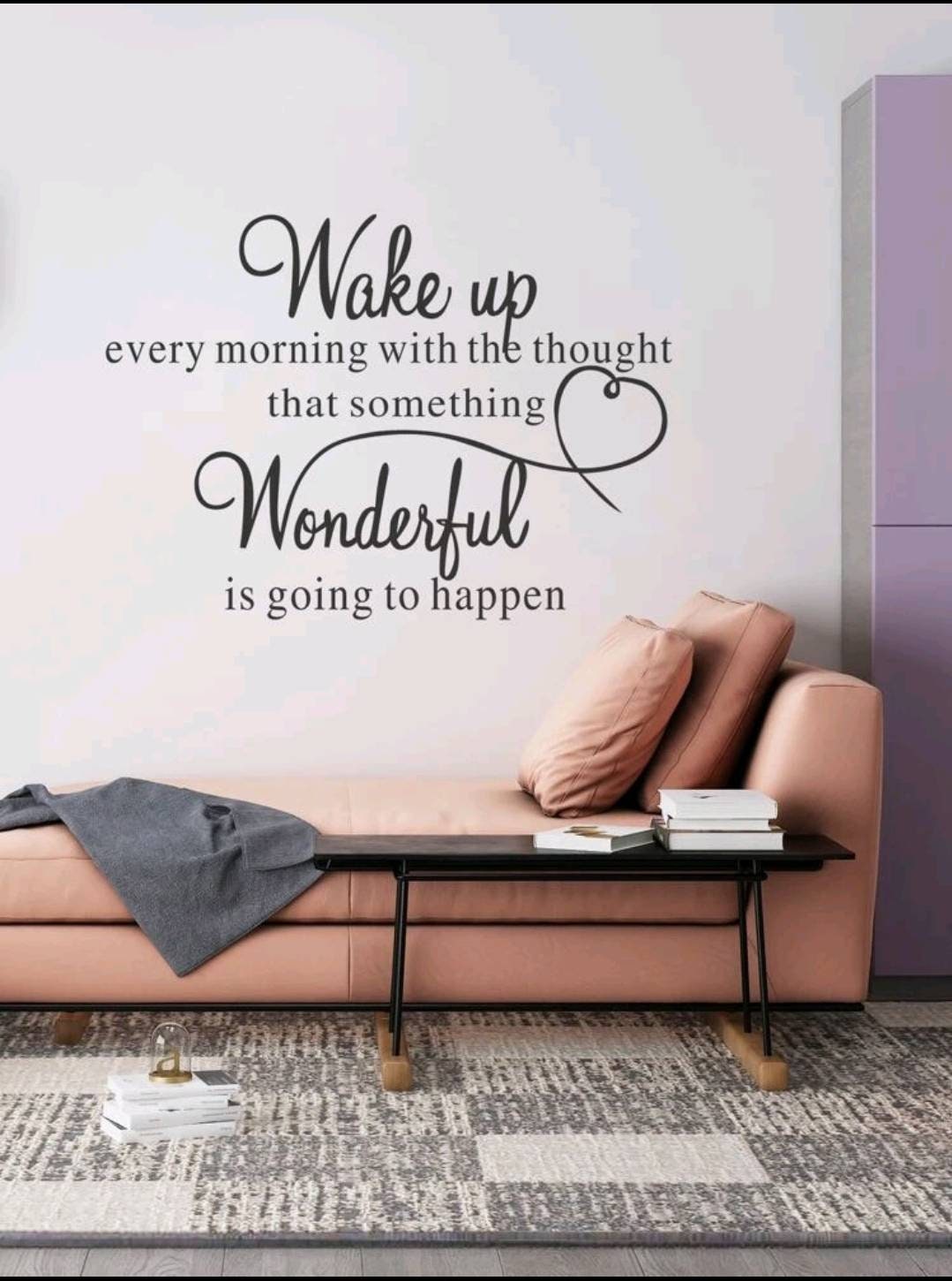 Wall Decal - wake up every morning with the thought that something wonderful is going to happen