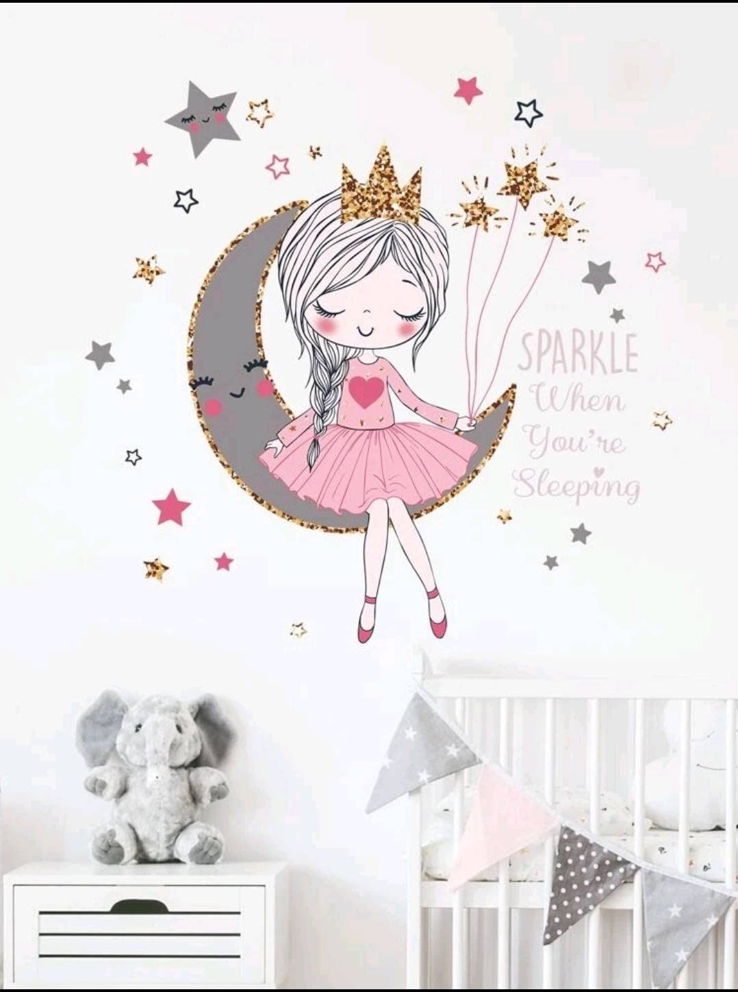 Wall Decal - sparkle when you're sleeping