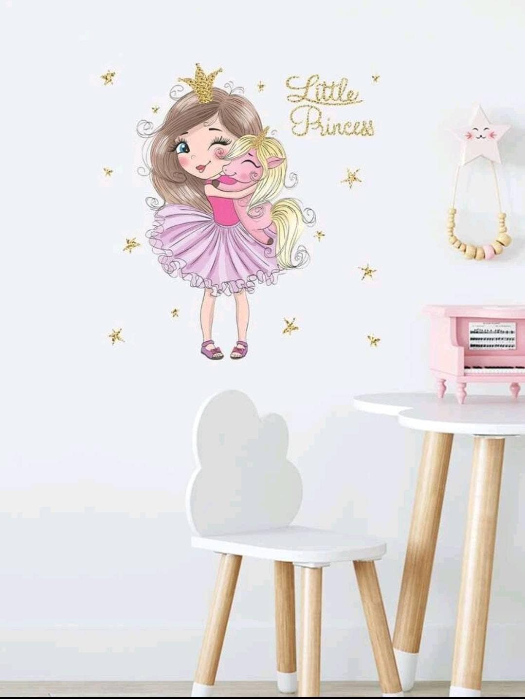 Wall Decal - brunette girl cartoon