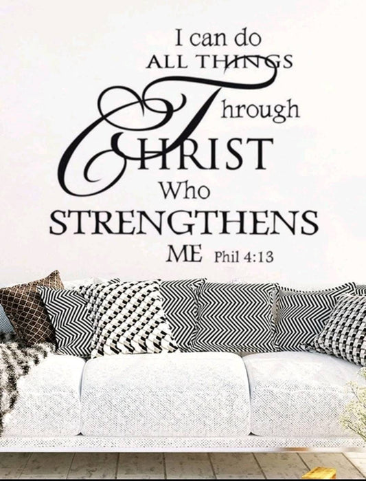 Wall Decal - I can do all things through Christ who strengthens me