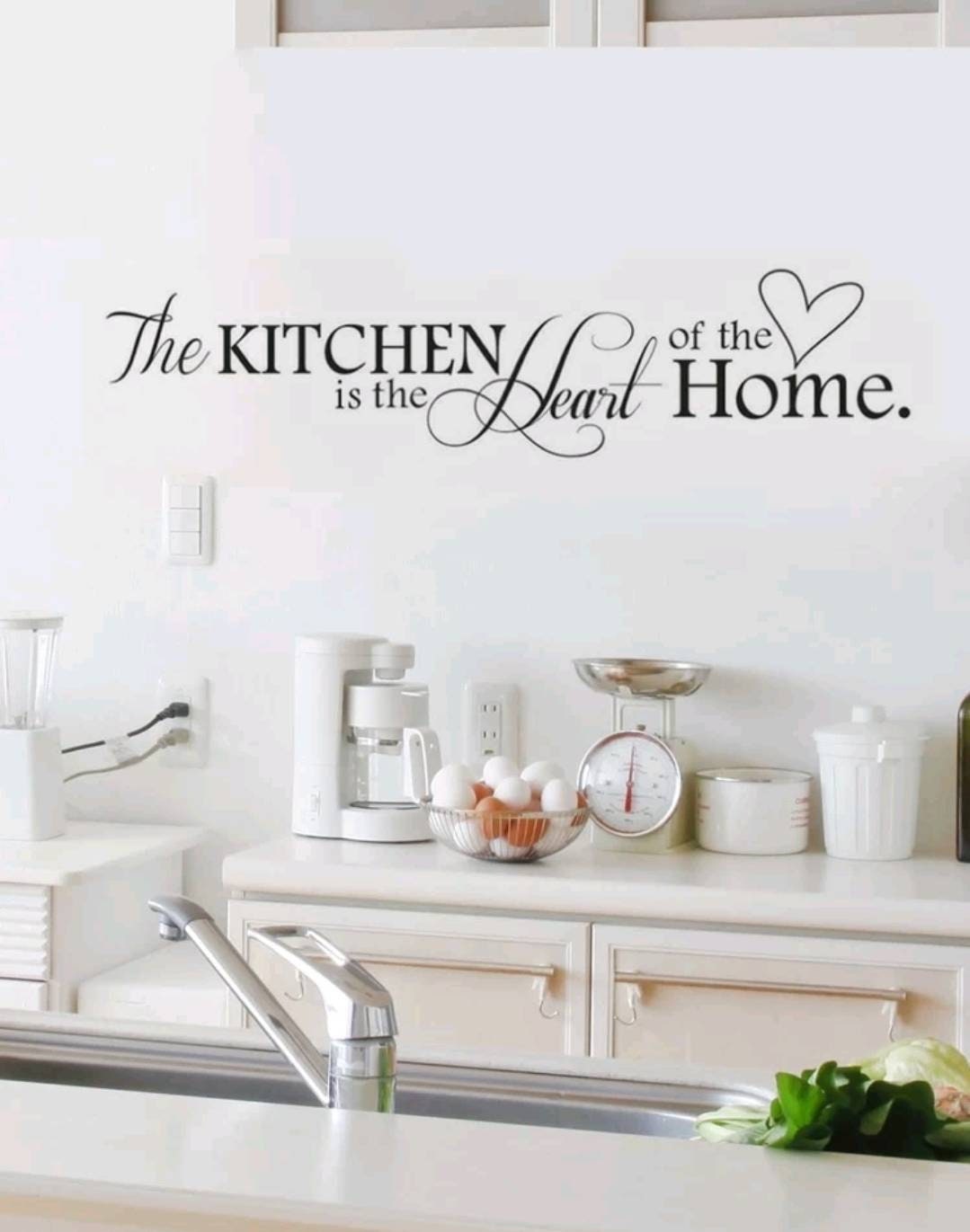 Wall Decal - the kitchen is the heart of the home