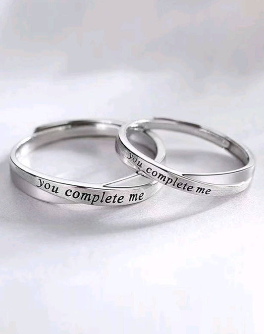 Rings (adjustable) - you complete me ring