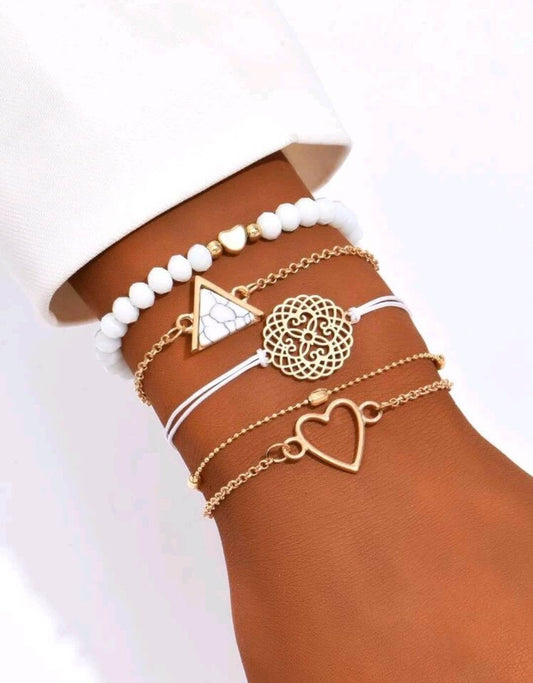 Gold bracelet set 5