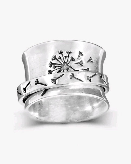  Spinner Ring (R S U V W X Y) - dandelion spinner