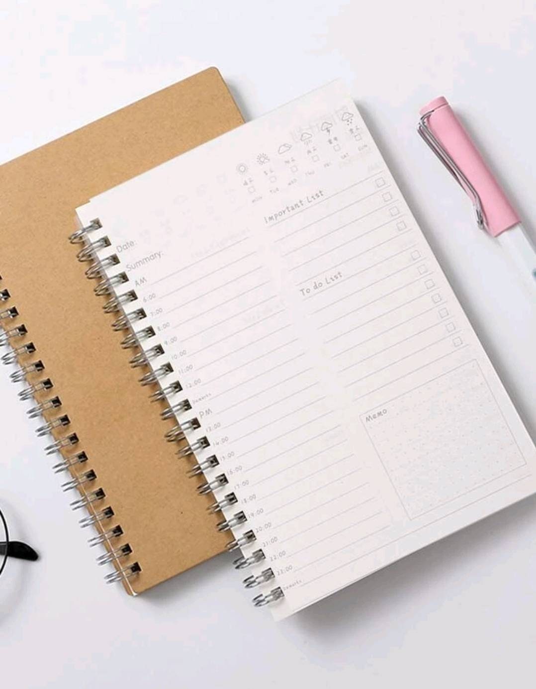 Undated diary planner