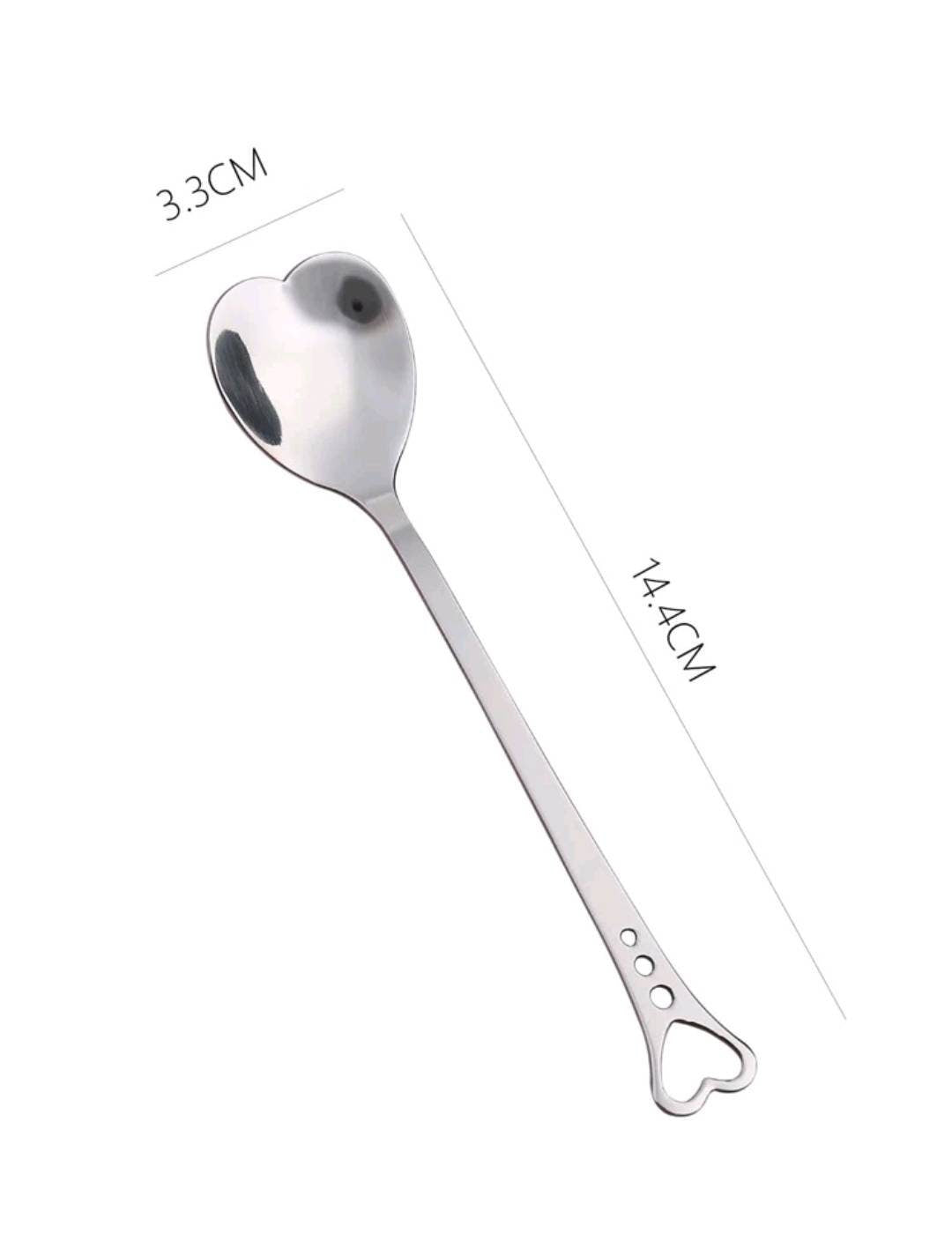 Spoons - Stainless Steel hearts (4)
