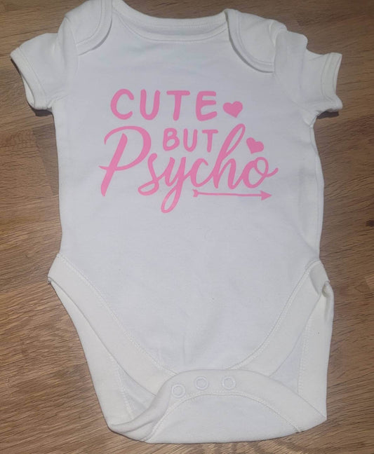 baby girl bodysuit cute but psycho