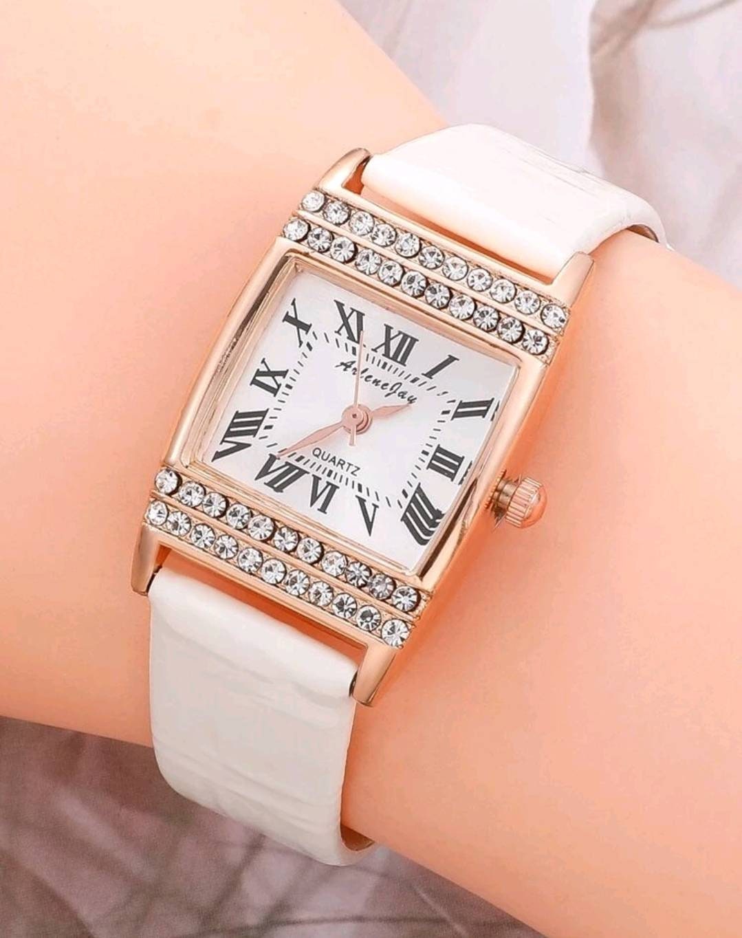 Watch - rose gold Rhinestone