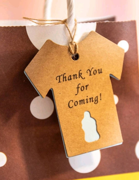 Party Décor - blue baby shower tags