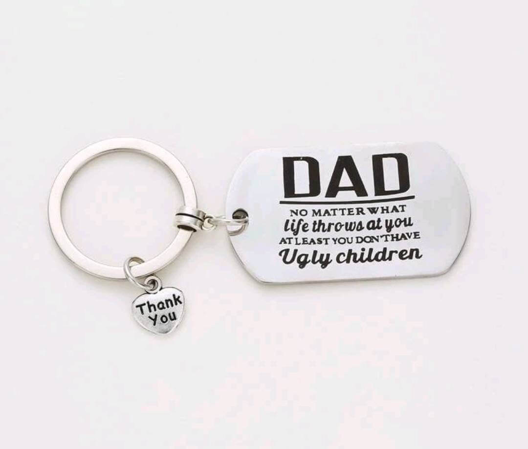 Keyring - dad gift (with heart charm)
