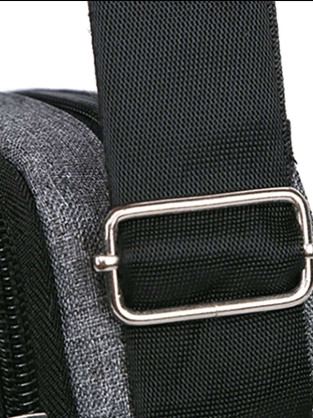 grey minimalist crossbody man bag