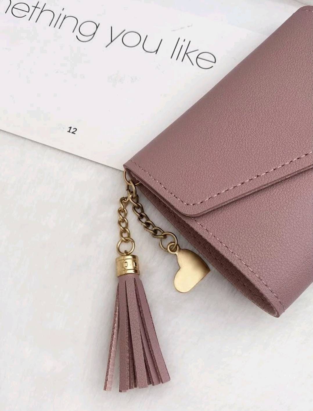 Purse - Dusty pink heart