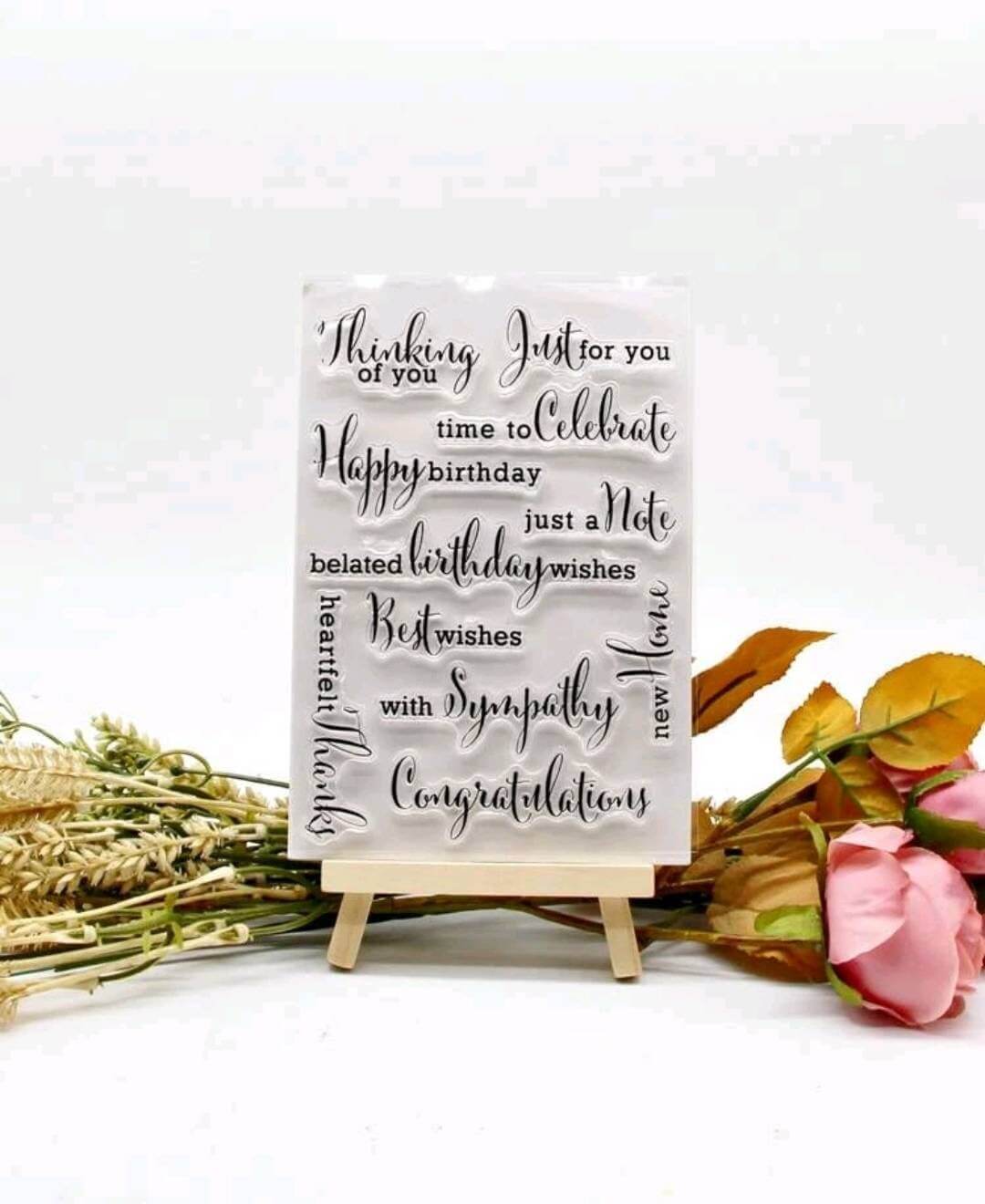 Craft - 11 reusable stamps - greeting