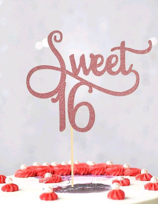 sweet 16 cake topper