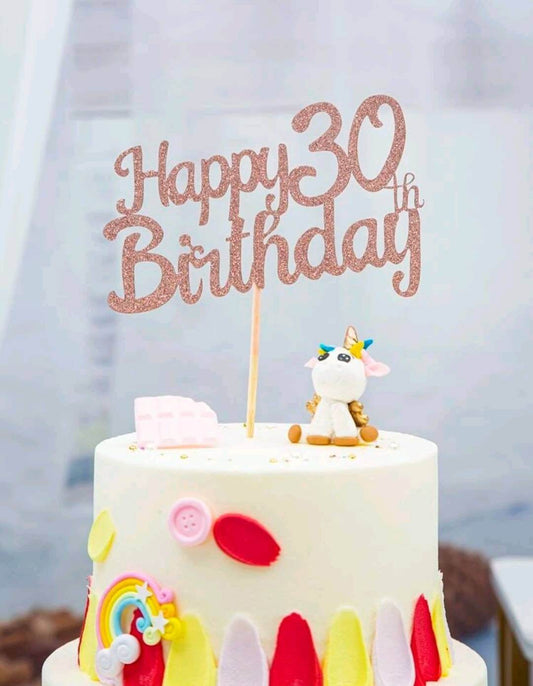 happy 30th birthday cake topper
