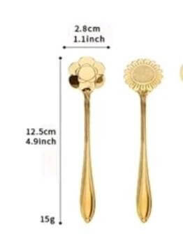 Home - Spoons - quirky gold flower (6)