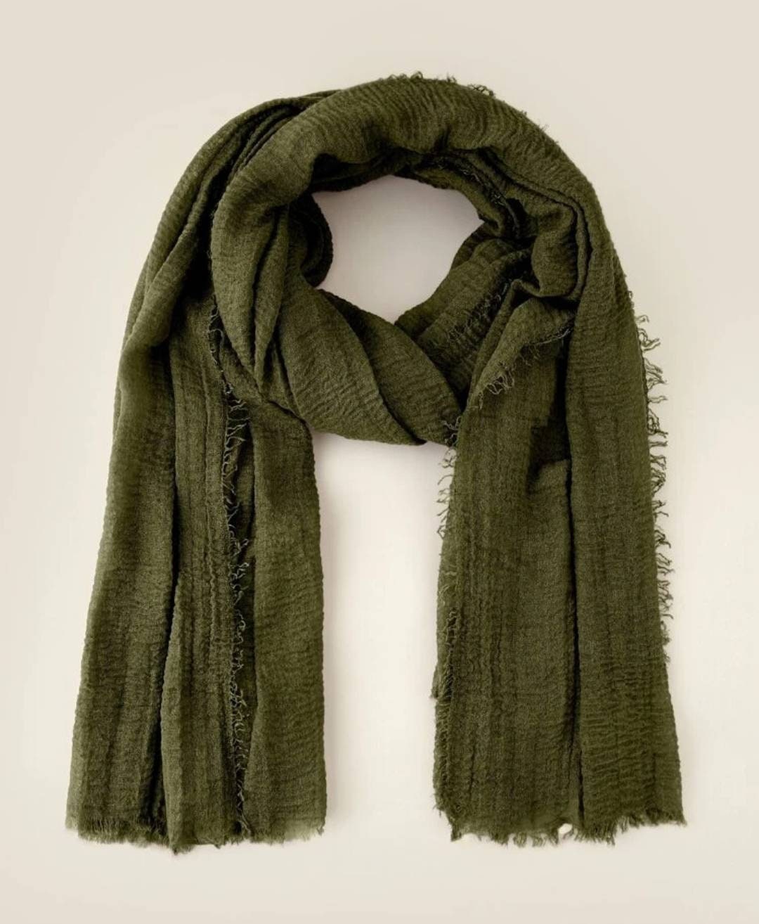 Scarf - solid olive green