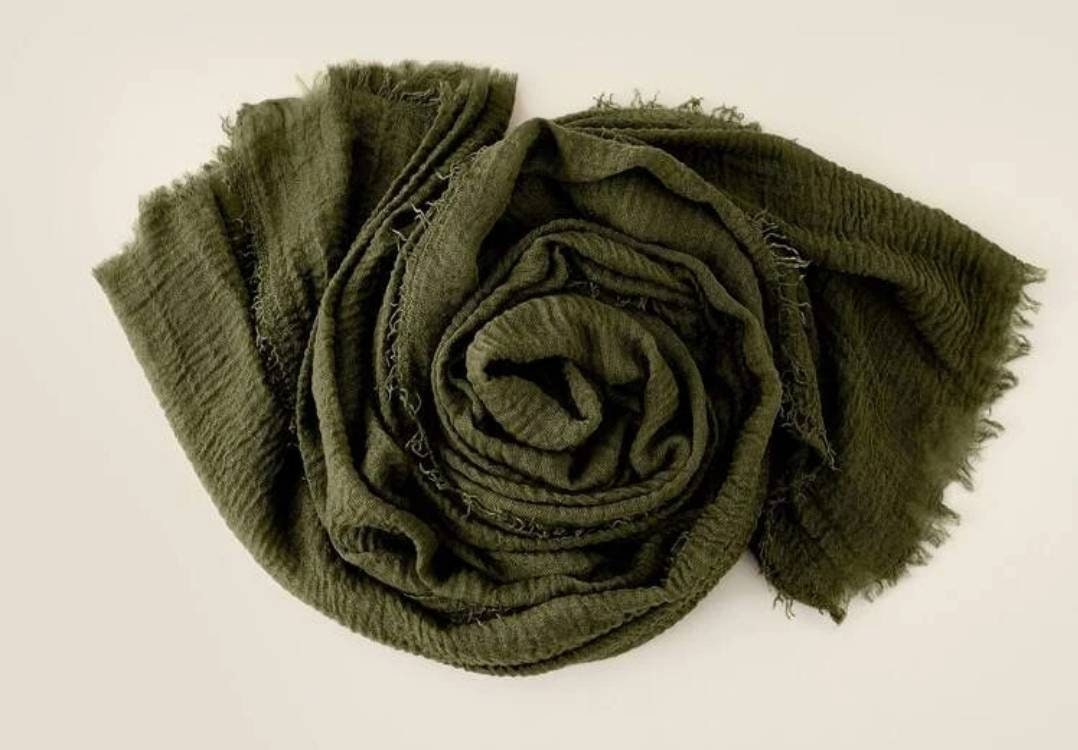 Scarf - solid olive green