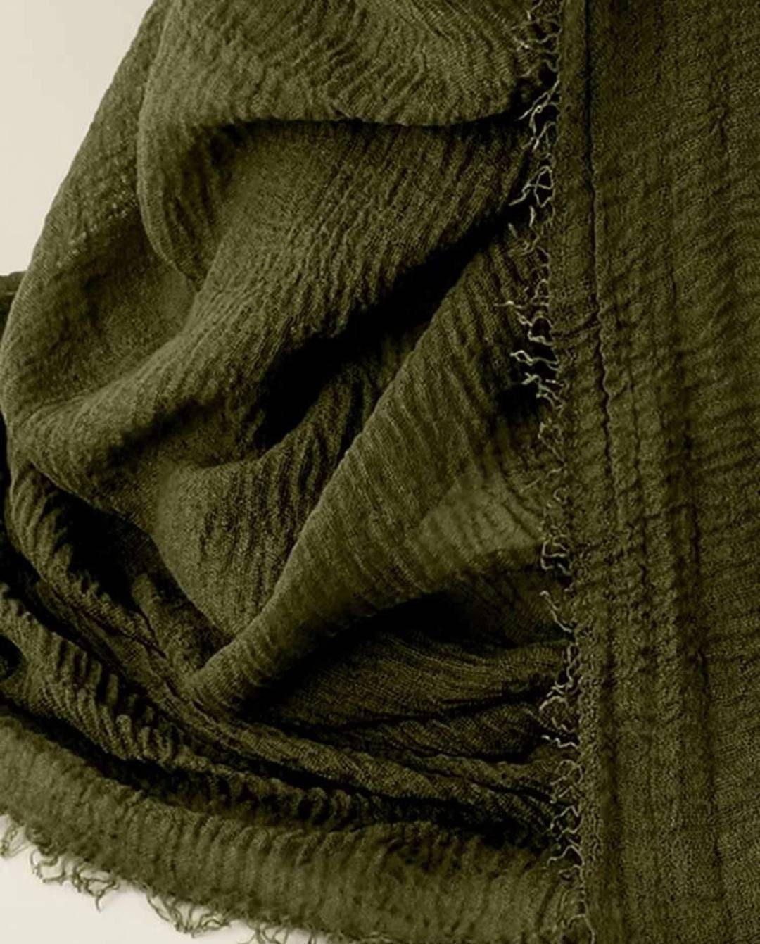 Scarf - solid olive green