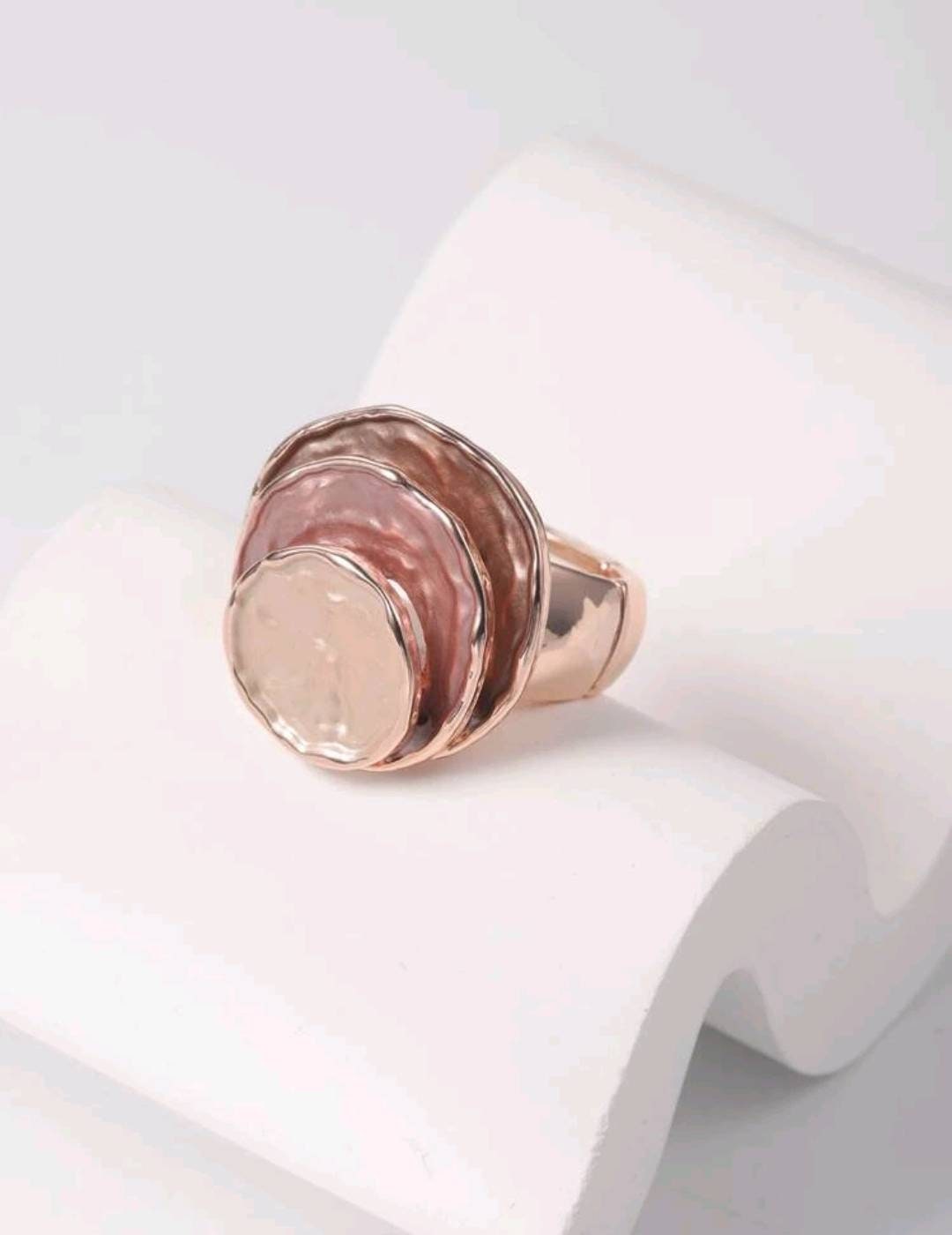 Ring (O) - silver brown layered