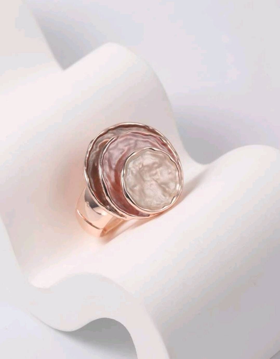 Ring (O) - silver brown layered