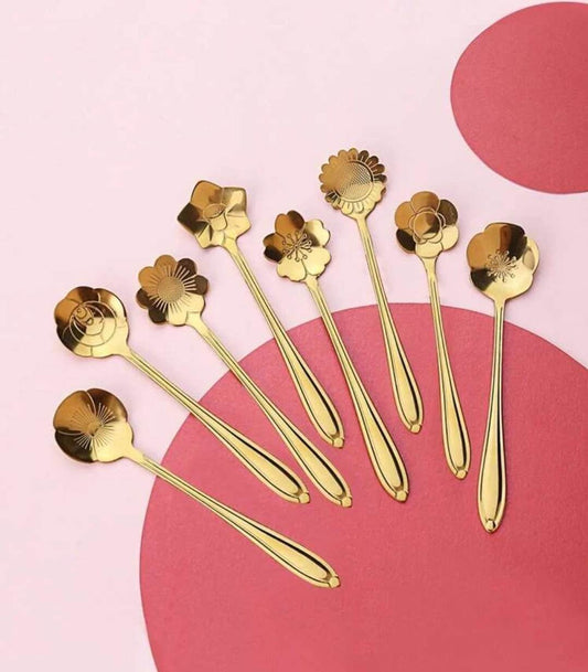 Home - Spoons - quirky gold flower (6)
