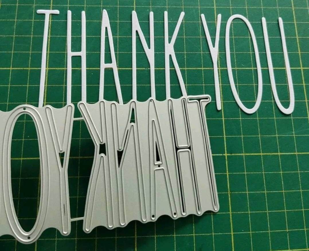 Craft - metal die - thank you