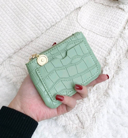 Purse - stunning mint green croc
