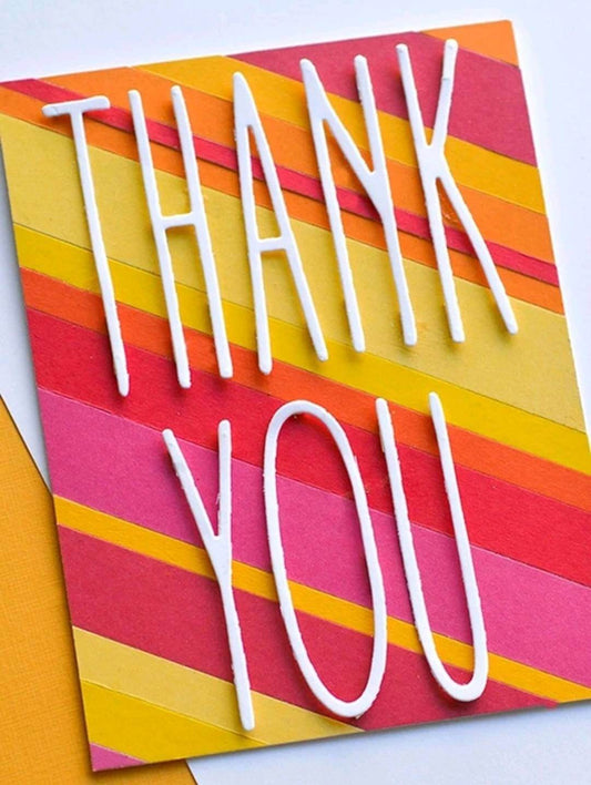 Craft - metal die - thank you