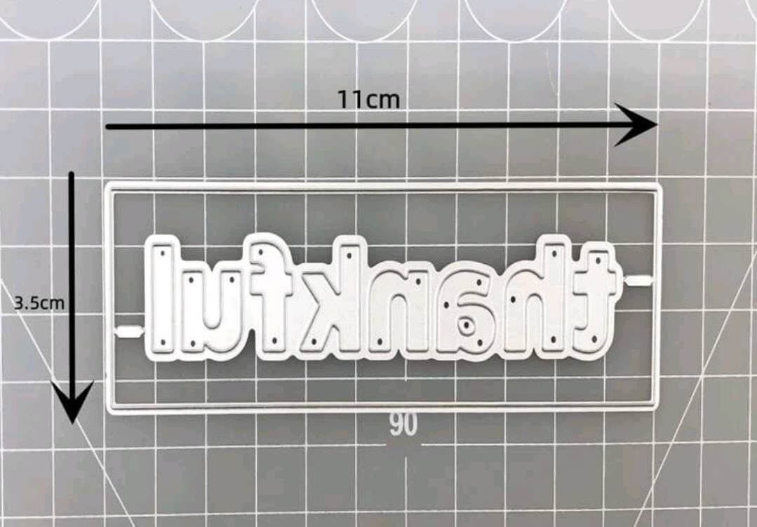 Craft - metal die - thankful