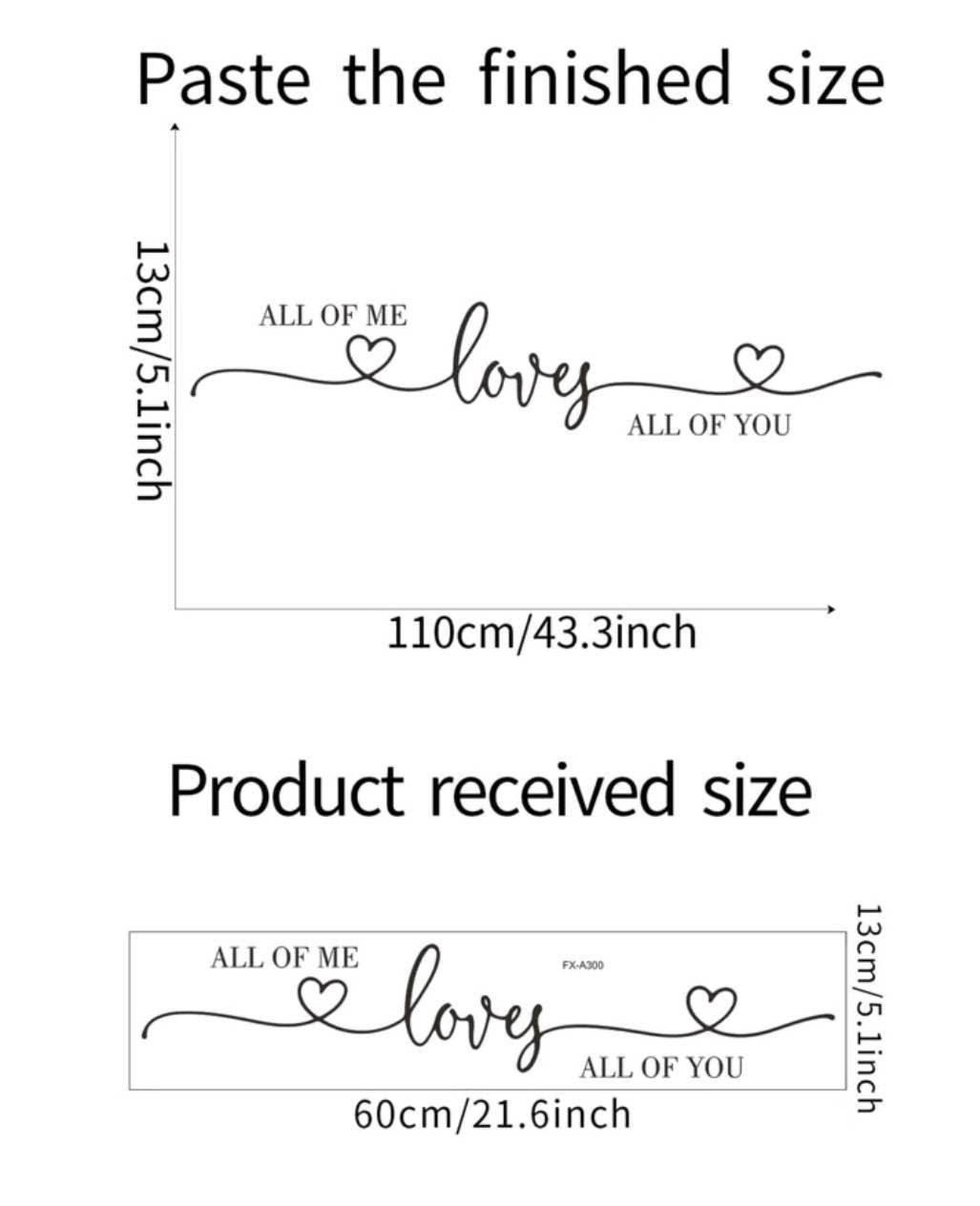 Wall Decal - all of me loves all of you