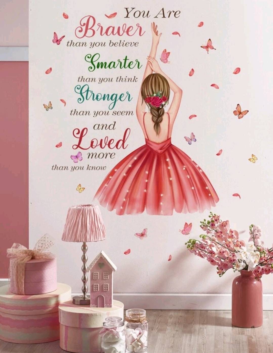 Wall Decal - brave strong loved