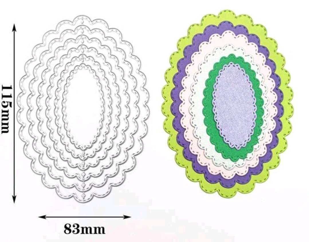 Crafting - metal die - oval frame nesting dies