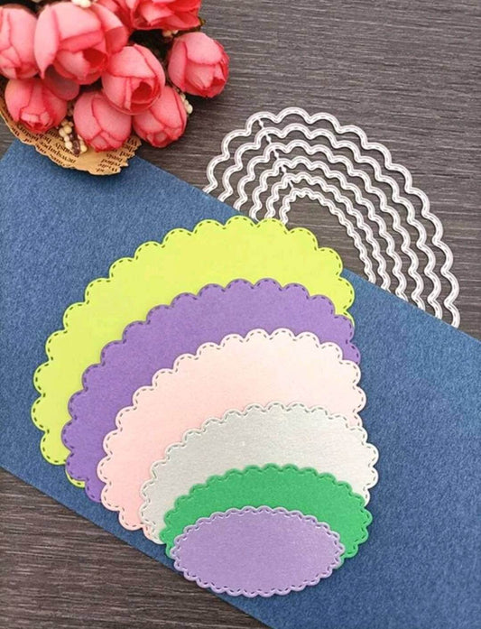 Crafting - metal die - oval frame nesting dies