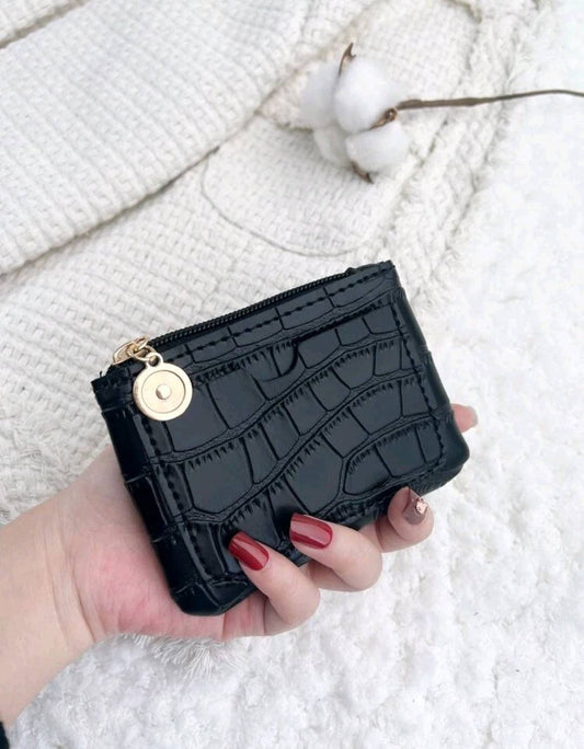 Purse - stunning black croc