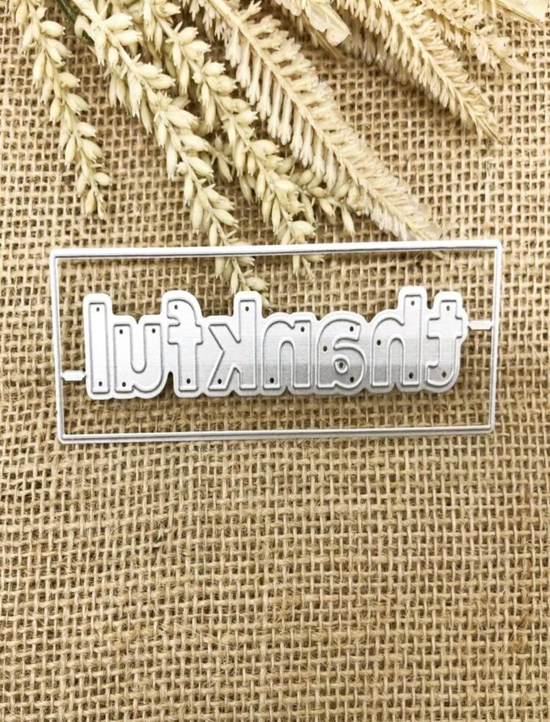 Craft - metal die - thankful