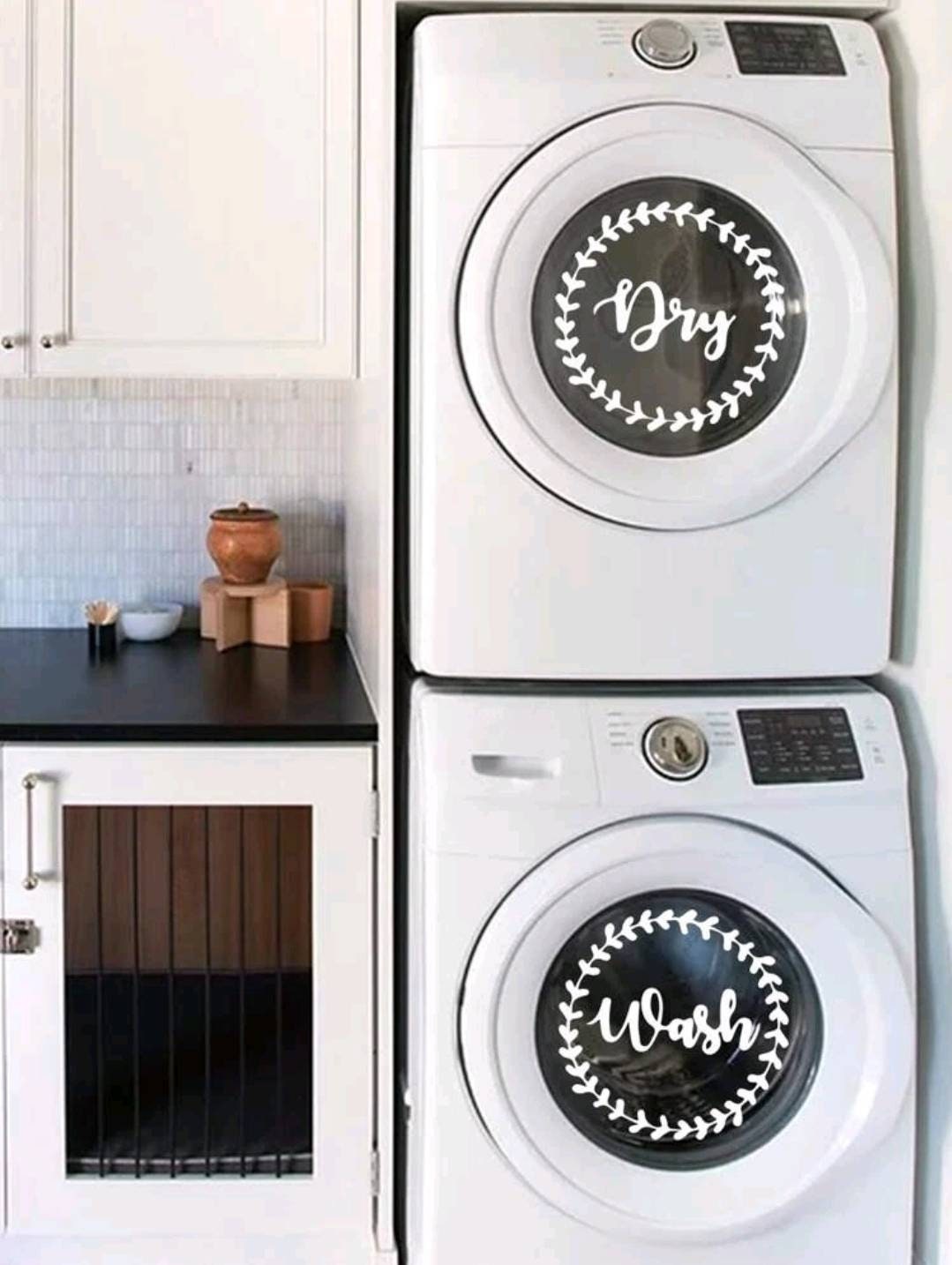 Wall Decal - laundry wash dry