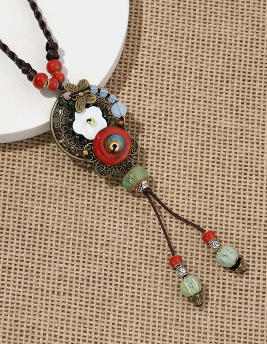Necklace - Boho circles
