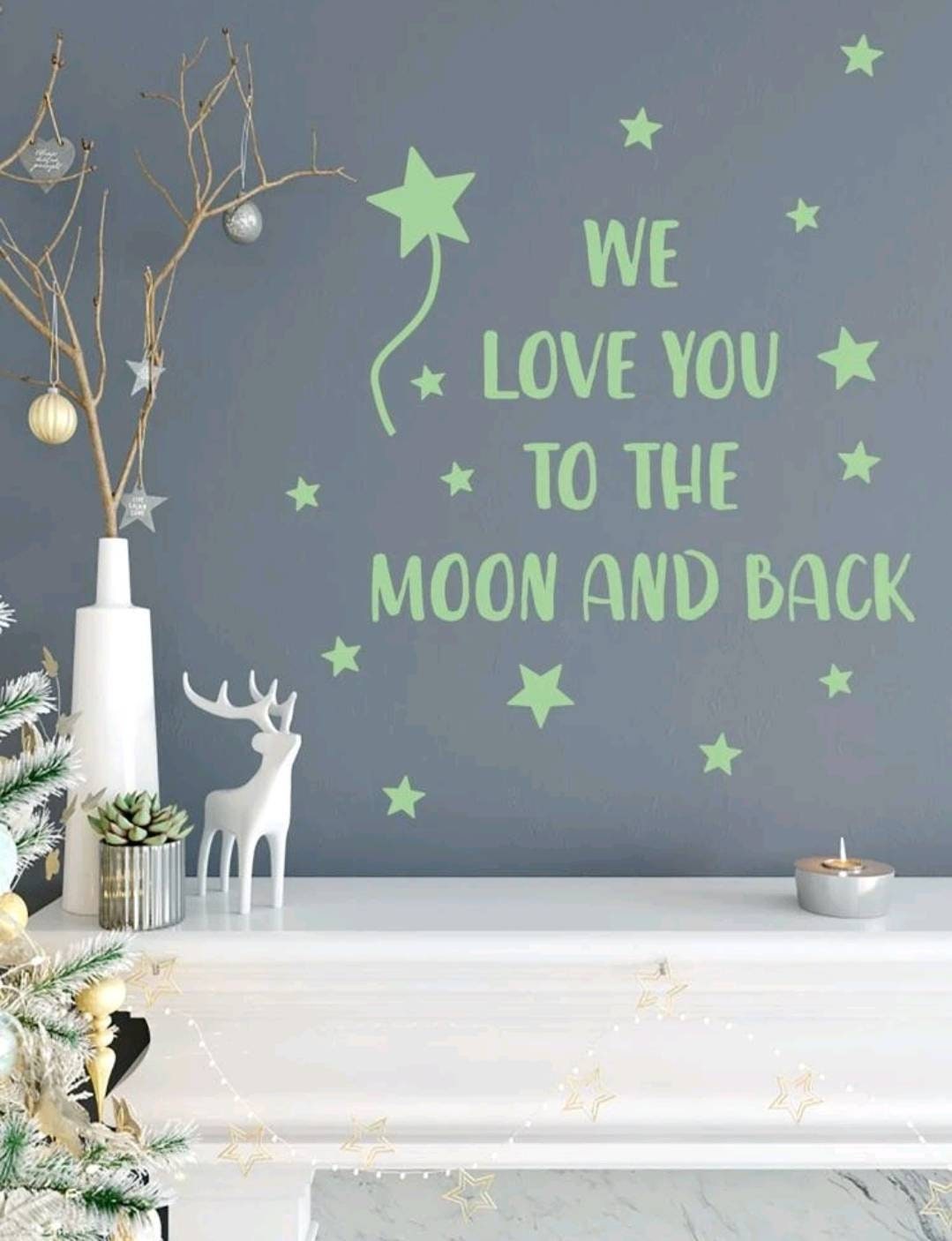 Wall Decal - love you to the moon and back
