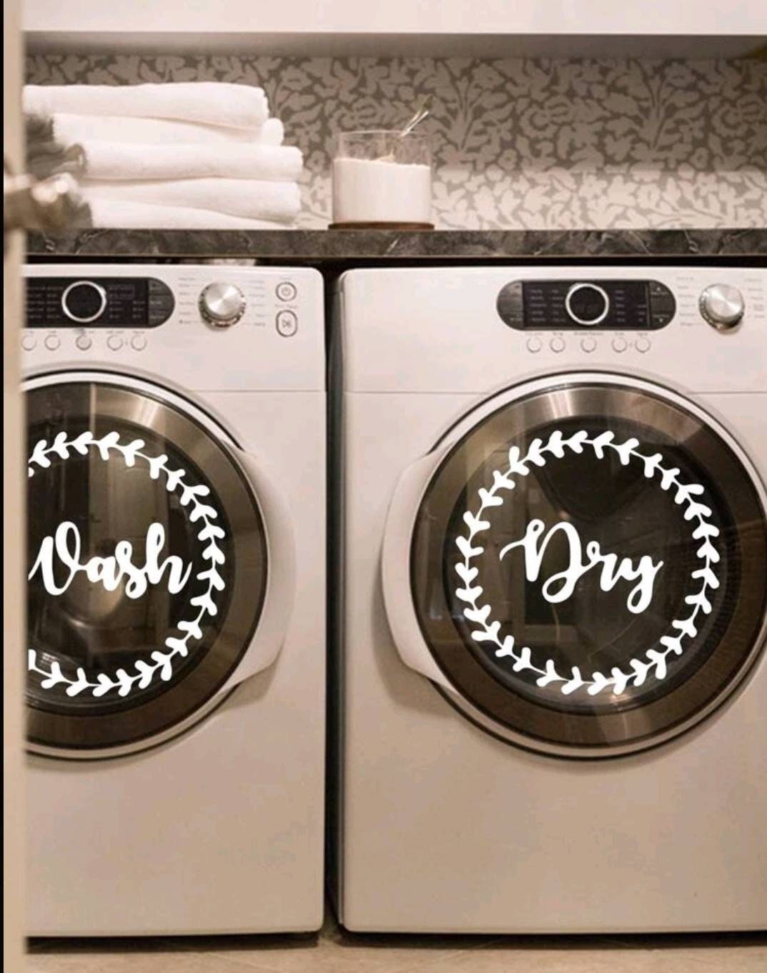 Wall Decal - laundry wash dry
