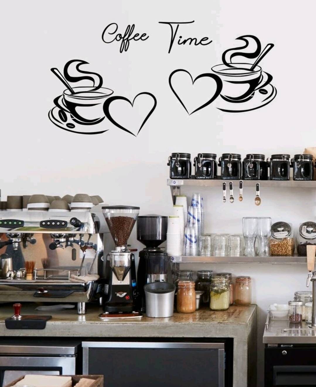 Wall Decal - coffee cups