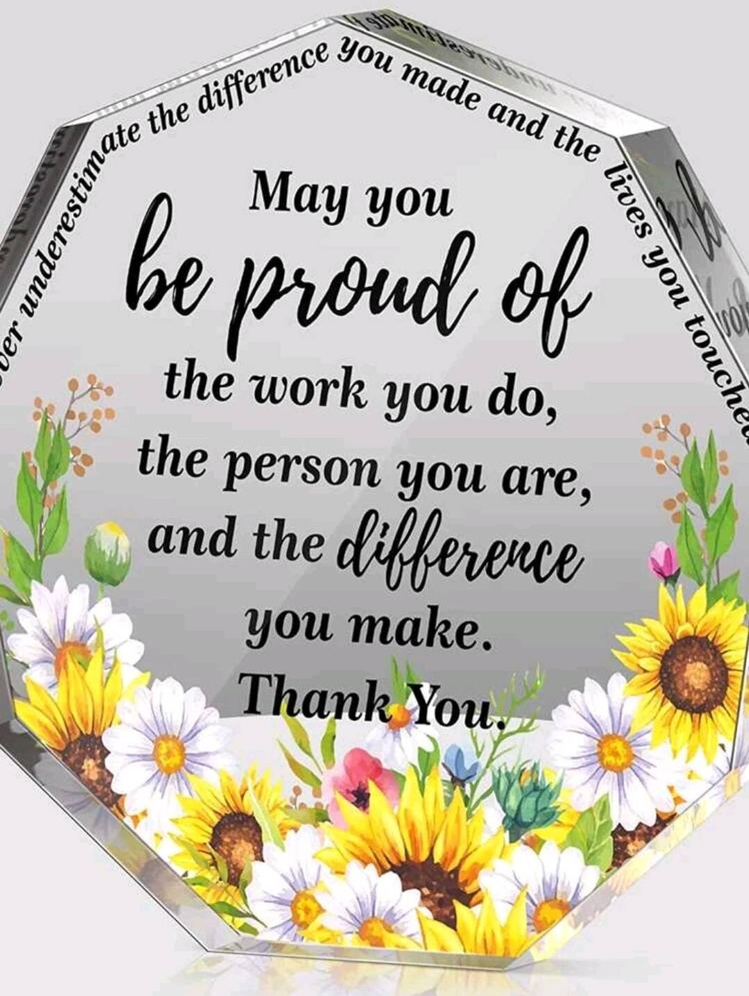 Plaque - proud of the work you do