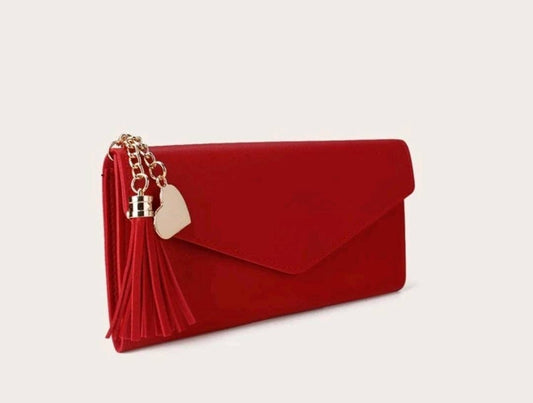 Purse - stunning long red heart