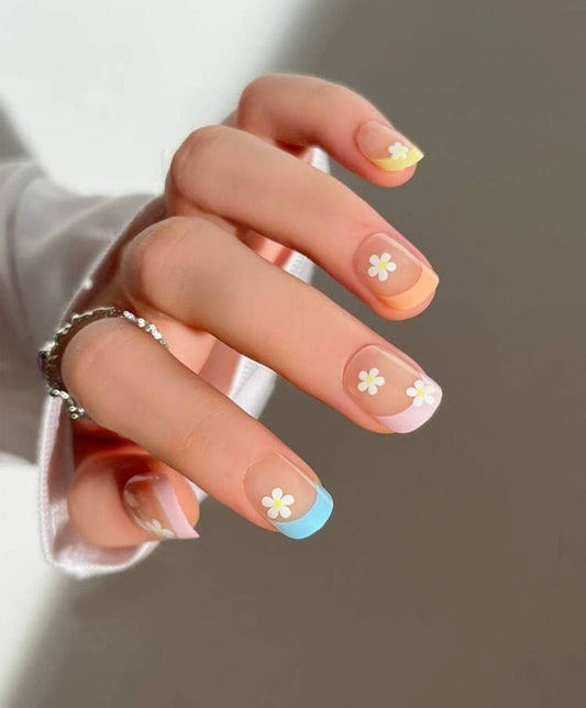 Nails - colour floral