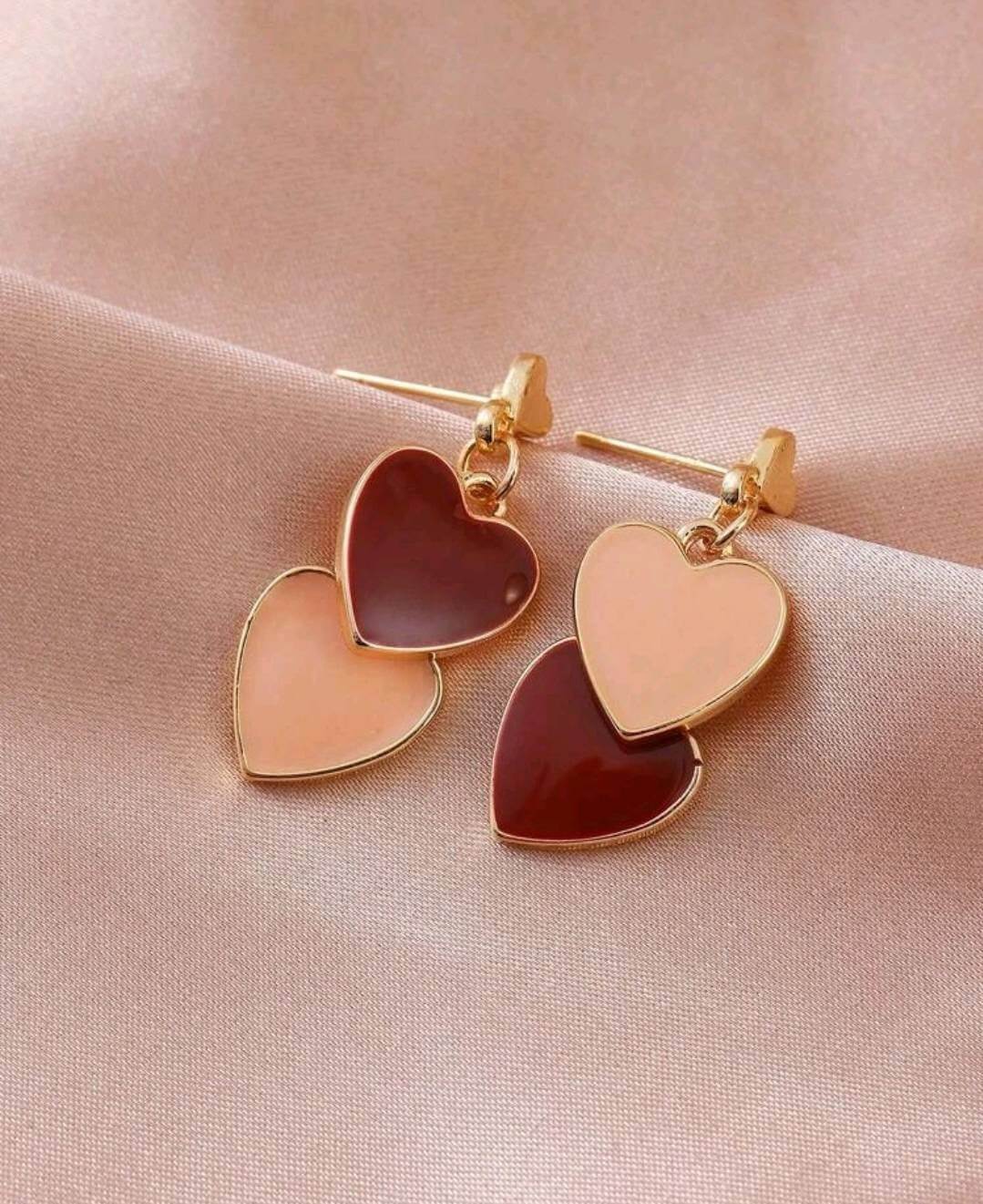 heart drop earrings