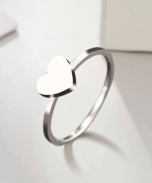 Ring (N P R U) - silver heart
