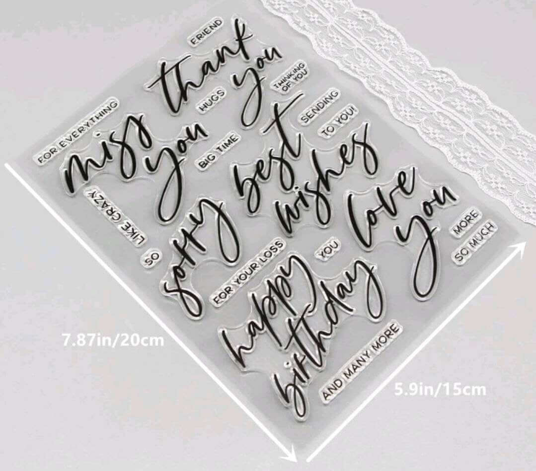Craft - reusable stamps - greeting